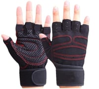 قفازات نصف اصبع للياقة البدنية بي كير | كف جل مضاد...