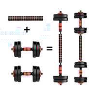 سباكير مجموعة اثقال دامبلز مع بار 10 كجم