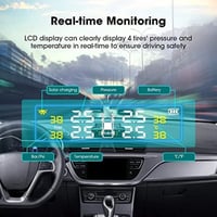 جهاز مراقبة ضغط الاطارات شمسي 4 مستشعرات LCD 10904...