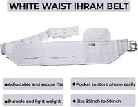 طقم إحرام للرجال من القطن التركي ناعم مع تسبيحة وح...