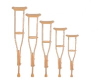 عكازات خشبية GT1102 رايت كير | زوج قابل للضبط مريح