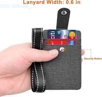 حامل شارة لايف ميت قماشي رمادي | بكرة قابلة للسحب...