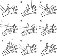 لفافات يد للملاكمة 2.5 متر مبطنة ومهوّاة لحماية ال...