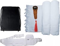 طقم إحرام للرجال من القطن التركي ناعم مع تسبيحة وح...