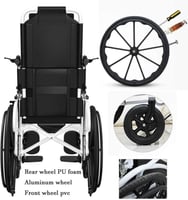 كرسي متحرك يدوي قابل للطي MIRID S119 مقاس 51 سم مع...