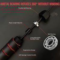 حبل القفز سكاي-تاتش قابل للتعديل بسلك PVC ومحمل كر...