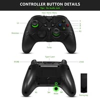 وحدة تحكم لاسلكية لاكس بوكس ون، لوفنوف تردد 2.4 جي...