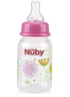 زجاجة رضاعة نوبي 120 مل PP شفافة مستديرة مطبوعة لل...