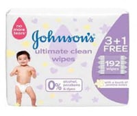 مناديل أطفال من Johnson's للنظافة الفائقة عبوة 192...