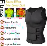 حزام خصر وسترة ساونا من النيوبرين قابل للتعديل لتح...