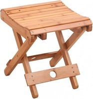 مقعد طبي قابل للطي خيزران طبيعي من غانيد 12.4 إنش