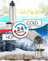 ابريق حراري بغطاء قلاب من ميلتون، 750 مل، فضي