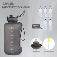 زجاجة مياه نصف جالون سعة 74 اونصة كبيرة رياضية بلا...