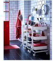 عربة تخزين منزلية RÅSKOG ثلاث طبقات بعجلات سريعة أ...