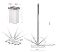 ممسحة مسطحة من المايكروفايبر مع دلو، ممسحة ارضية خ...