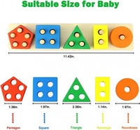 العاب تعليمية خشبية من دريم بارك، مكعبات خشبية ملو...