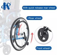 كرسي طبي متحرك KY980LQ مقاس 30سم خفيف قابل للطي يت...