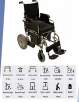 كرسي متحرك كهربائي DY01111A قابل للطي بطارية ليثيو...