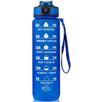 زجاجة مياه من شوبنيك بمؤشر للتذكير بوقت وماصة