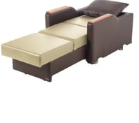 كرسي مرافق مريض وقابل للتحويل لسرير مبطن بعجلات وم...