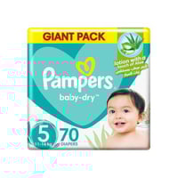 حفاضات أطفال بامبرز رقم 5 - 70 قطعة امتصاص عالي ون...