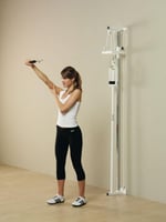 جهاز البكرة الجداري للعلاج الطبيعي معدن أبيض بمقاب...