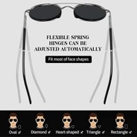 نظارة شمس من PUBCLAR بعدسات مستقطبة رمادية خفيفة ا...