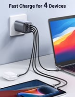 يوجرين PD100W شاحن سريع 4 منافذ GaN USB C للابتوب...