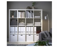 وحدة أرفف KALLAX من IKEA 16 خانة أبيض 147x147 سم ق...