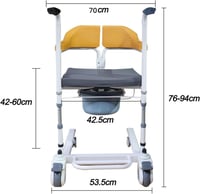 كرسي نقل للمعاقين مع رافعة تعديل يدوية أو هيدروليك...