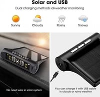 جهاز مراقبة ضغط الاطارات شمسي 4 مستشعرات LCD 10904...