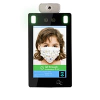 جهاز التعرف على الوجه والكمامة وقياس الحرارة