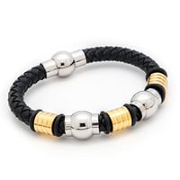 سباكير سوار مغناطيسي جلد ستانليس SPALB006