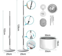 ممسحة ارضية​ | ممسحة​ دوارة 360° مع دلو مسطح اطلبه...
