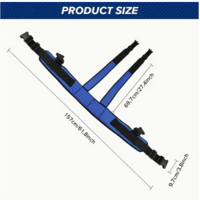 حزام للكرسي المتحرك قماشي أزرق قابل للتعديل بمشبك...