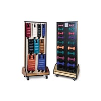 حامل الأوزان متعدد الخامات بعجلات ورفوف تخزين لتنظ...