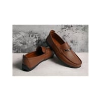 حذاء طبي رجالي MLR لوفر جلد طبيعي مبطن داعم مقاس 4...