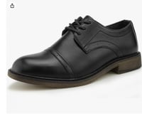 حذاء رسمي للأطفال Hawkwell مبطن جلد صناعي أسود بنع...