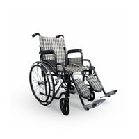 كرسي متحرك مع ساند قدم متحرك معدني مريح قابل للتعد...