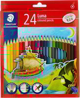 مجموعة الوان لونا 24 لون مع مبراة اقلام مجانية من...