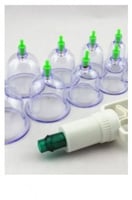 جهاز الحجامة بي كير مجموعة 12 كوب متعدد الأحجام مع...