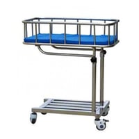 حضانة أطفال ستانلس ستيل بإطار سميك بعجلات ومكابح ل...