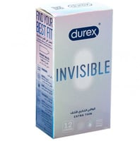 واقي ذكري من Durex إنفيزبل رقيق للغاية مزلق 12 قطع...