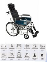 كرسي طبي متحرك ألومنيوم DY Medical مع رافع رجل مقا...