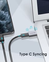 محول USB-C انثى الى USB-A ذكر (قطعتان) من لينتيون،...