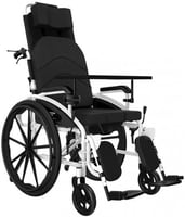 كرسي متحرك قابل للطي يدويًا للمعاقين مع مرحاض متعد...