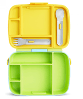 صندوق حفظ الطعام بينتو للاطفال من مانشكين، اخضر