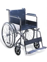 كرسي متحرك JL-809 مقعد 18 إنش إطار فولاذي مطلي عجل...