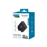 شاحن بيت مور بور 65 واط منفذين PD ومنفذ USB