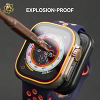 اكس وولف حماية شاشه باطار معدني لساعة ابل الترا -...